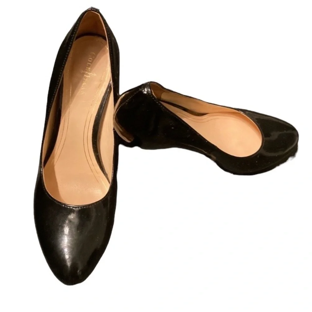 Cole Hasn Patent Leather Pumps 8.5 Black EUC